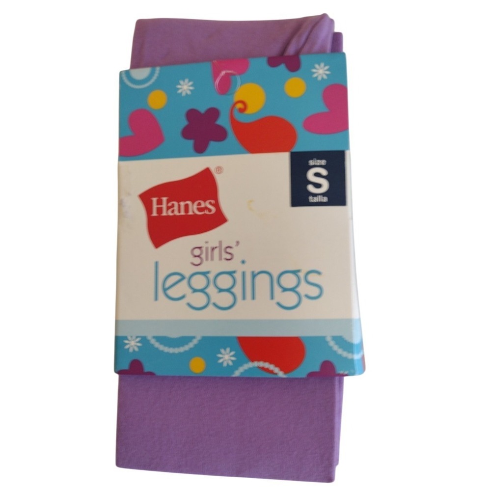 Hanes Leggings Girl's Small Amethyst Orchid Lilac Purple School Party‎ 36-54 Lbs
